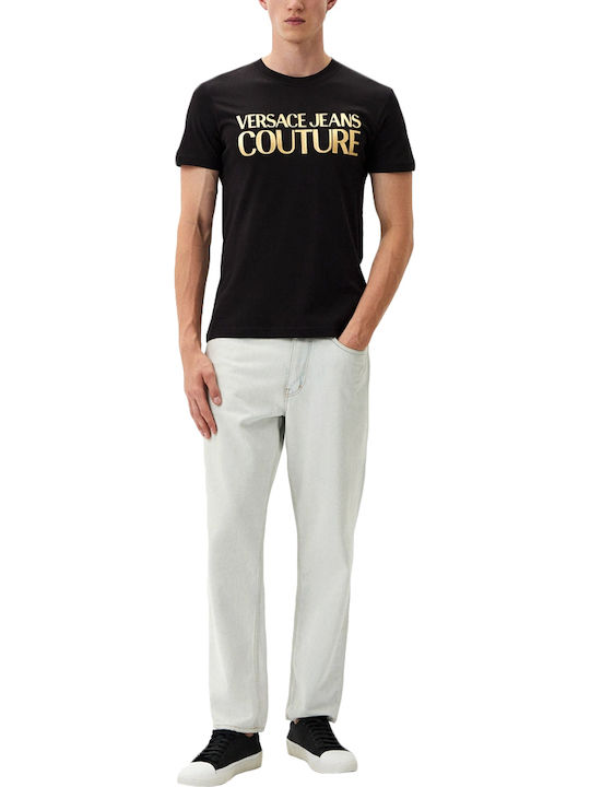T-shirt Μαύρο-χρυσό