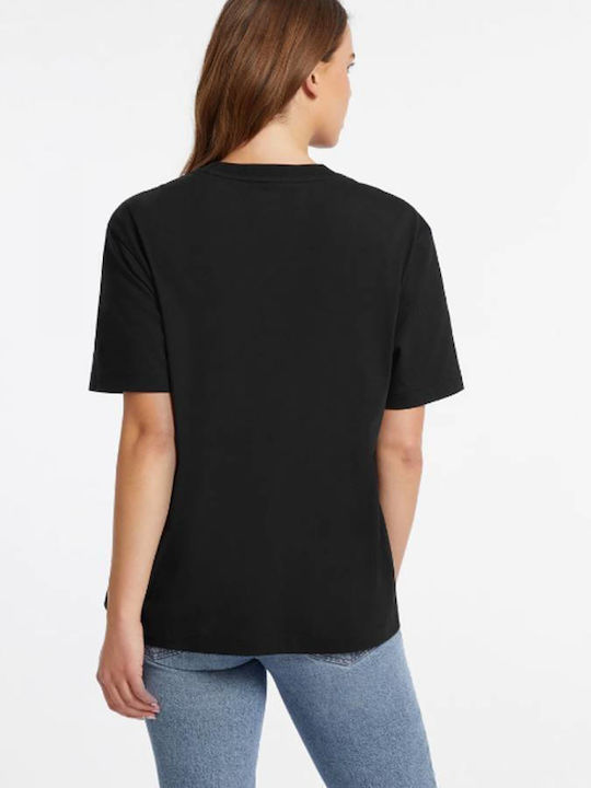 Guess Femeie Supradimensionat Tricou Black