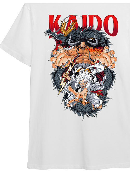 T-shirt Kaido Gear 5 One Piece Pop Culture White