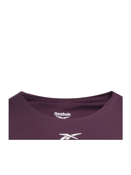 Damen Sport Crop Top Ärmellos Lila