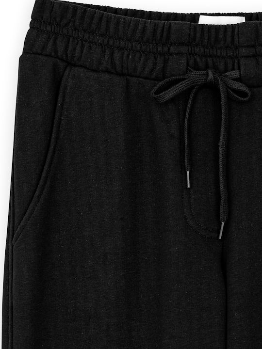 Philosophy Wear Femei Bumbac Pantaloni cu Croială Dreaptă Black