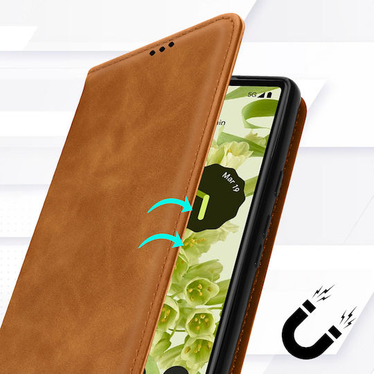 Wallet Folio Case Google Pixel 6a Card Holder Soft-touch Camel