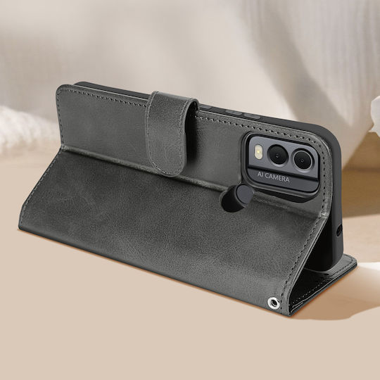 Avizar Folio Case Nokia C22 Wallet Hand Strap Black