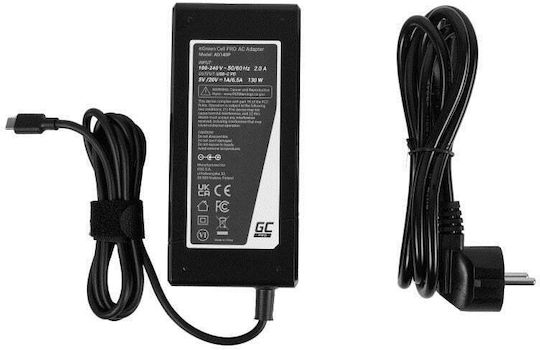 Green Cell Universal Laptop-Ladegerät 130W 20V 6.5A mit abnehmbarem Netzkabel
