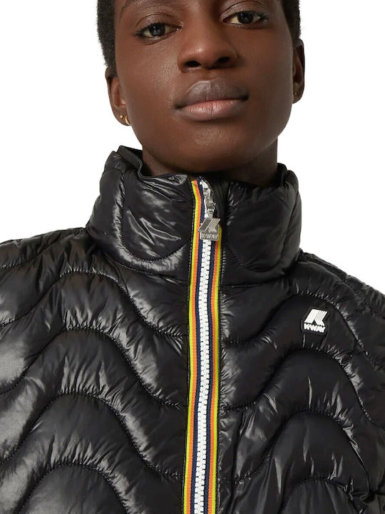 K-Way Kurz Damen Ärmellos Puffer Jacke für Winter Black