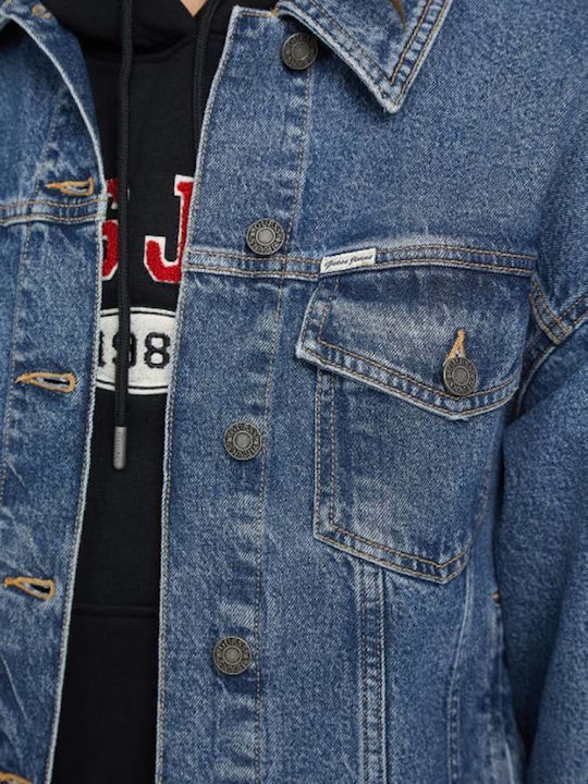 Women's Long Jean Jacket for Spring or Autumn Denim