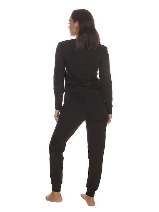 Damen Pyjama Logo Queen Schwarz