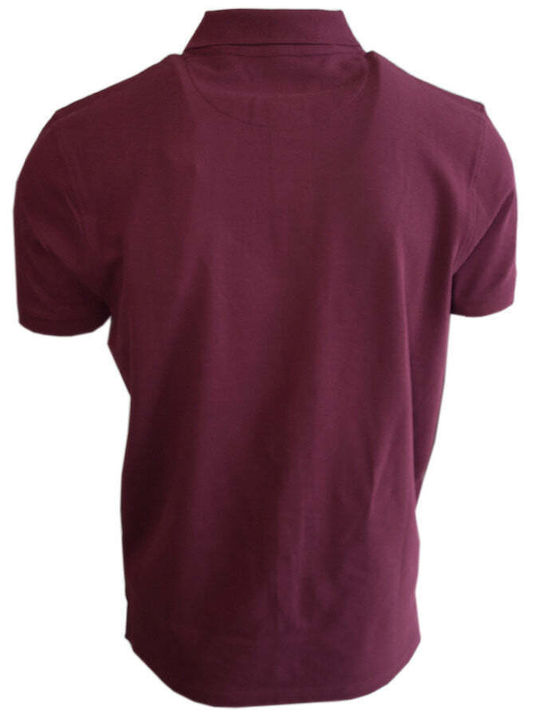 3Αlpha Men's Short Sleeve Blouse Polo Burgundy