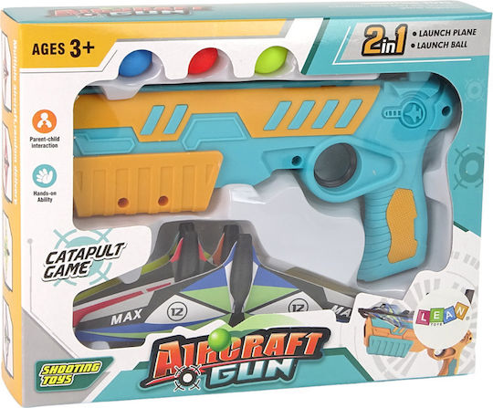 Lean Toys Large Aircraft And Ball Launcher Gun Aircraft Gun 2in1 Παιδικό Πιστόλι 19εκ.