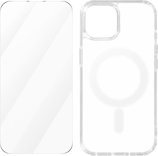 Протекторен пакет Iphone 15 Magsafe калъф филм 4smarts прозрачен