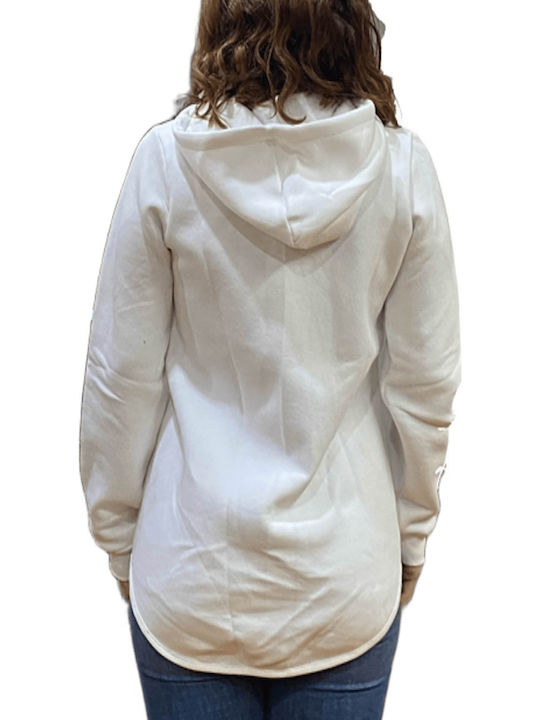Μακριά Fleece Γυναικεία Ζακέτα Λευκό