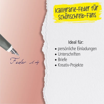 Online Kalligraphiefüller 1.4mm Weiß mit Weiß Tinte