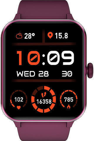BlackView R50 45mm Smartwatch με Παλμογράφο (Claret)