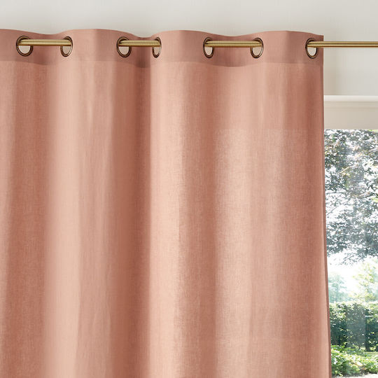 La Redoute Interieurs Κουρτίνα με Τρουκς Μπεζ 135x350εκ.