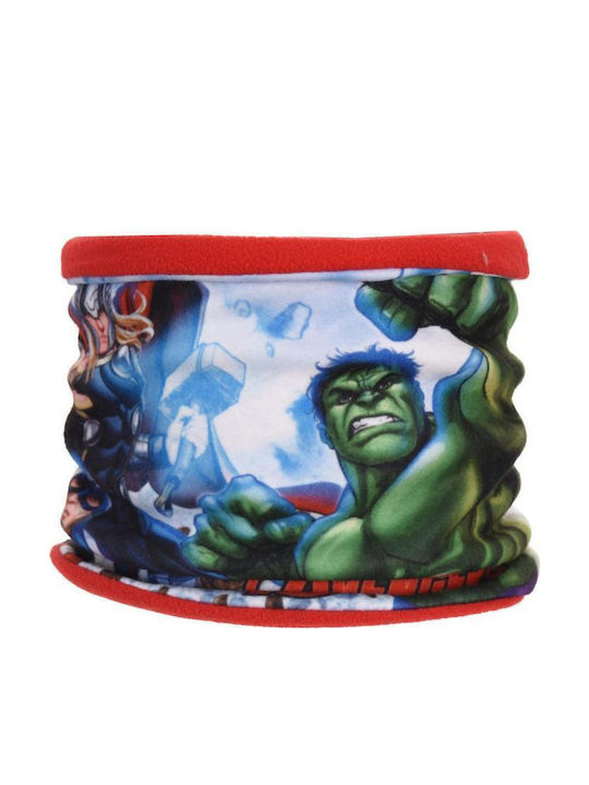 Avengers Σετ Παιδικό Σκουφάκι με Κασκόλ & Γάντια Υφασμάτινο Κόκκινο 3τμχ