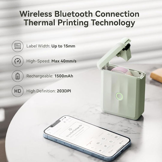 Niimbot D110-m Electronic Handheld Label Maker in Green Color