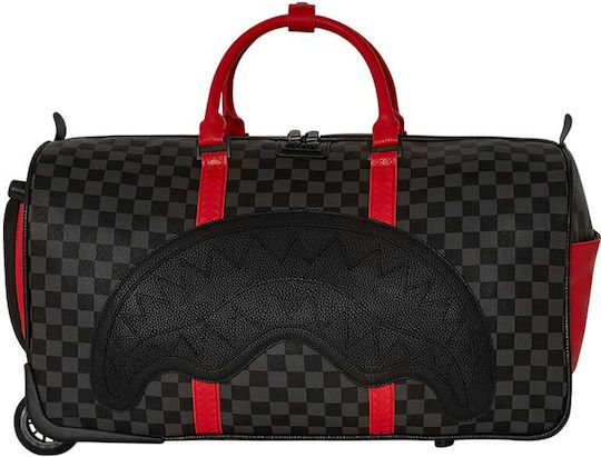Sprayground Raceway 3 Sack Voyage Black with Wheels made of Artificial Leather L50xW25xH30cm