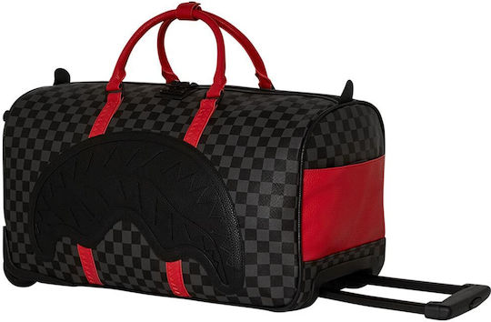Sprayground Raceway 3 Sack Voyage Black with Wheels made of Artificial Leather L50xW25xH30cm