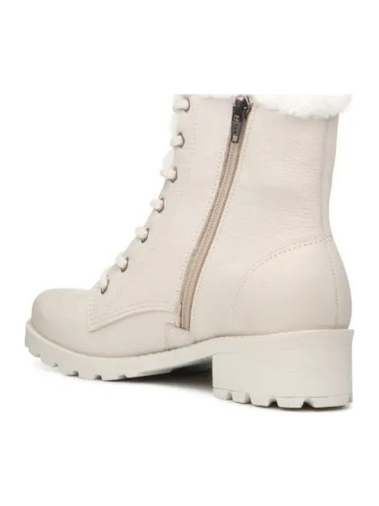 Leder Damen Chelsea Stiefeletten Weiß