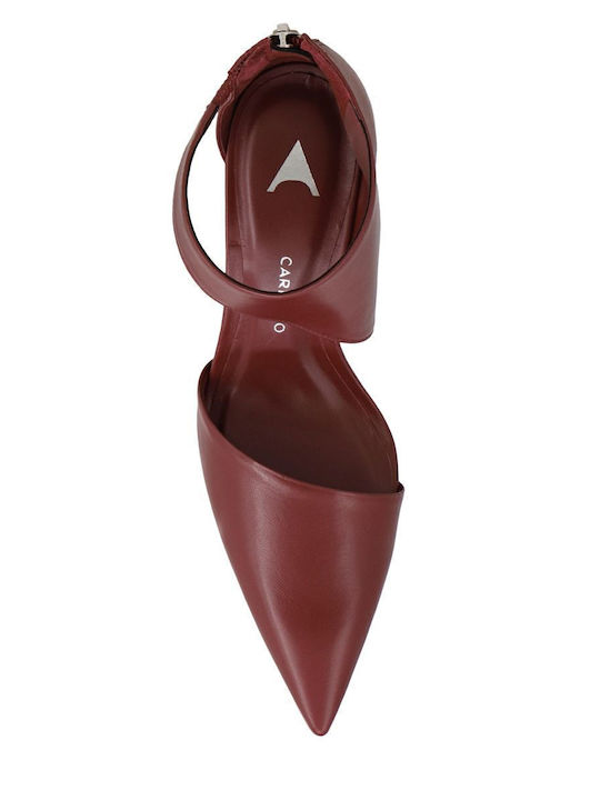 Leather Burgundy Heels