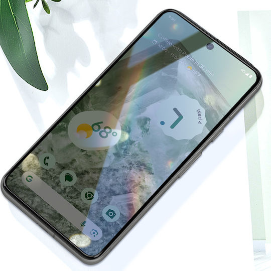 Avizar Tempered Glass Film Pixel 8 Full 5d Adhesive Bevelled Edge Transparent