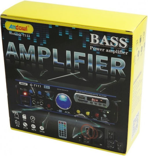 Andowl Power Amplifier Microphone Amplifier 50W/100V with 10 XLR Input