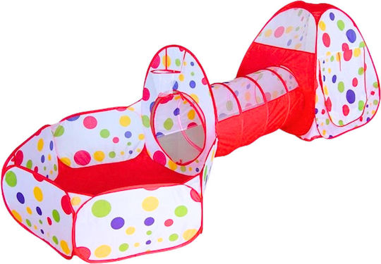 Ball Pit 3in1 Iglo Tent Tunnel with Basket and Tunnel Red