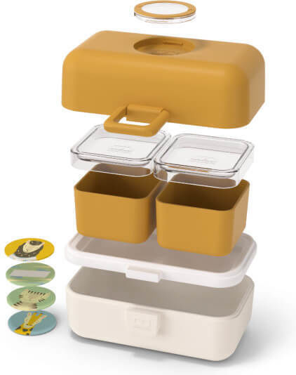 Monbento Silicone Lunch Box Orange With Compartments 800ml