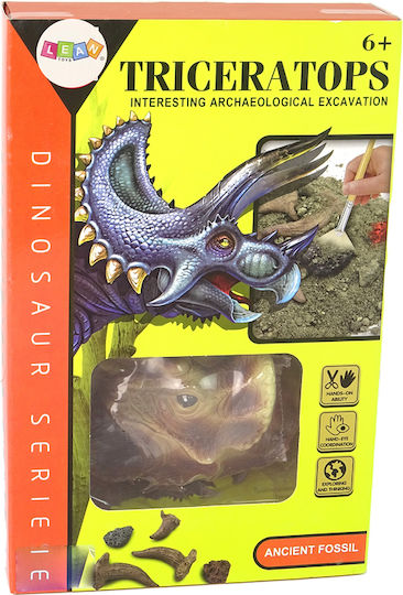 Lean Toys Triceratops Dinosaur Excavation Εκπαιδευτικό Παιχνίδι Ανασκαφή Δεινοσαύρων για 6+ Ετών