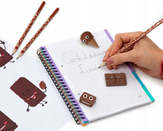 Set von 6 Bleistiften HB Braun
