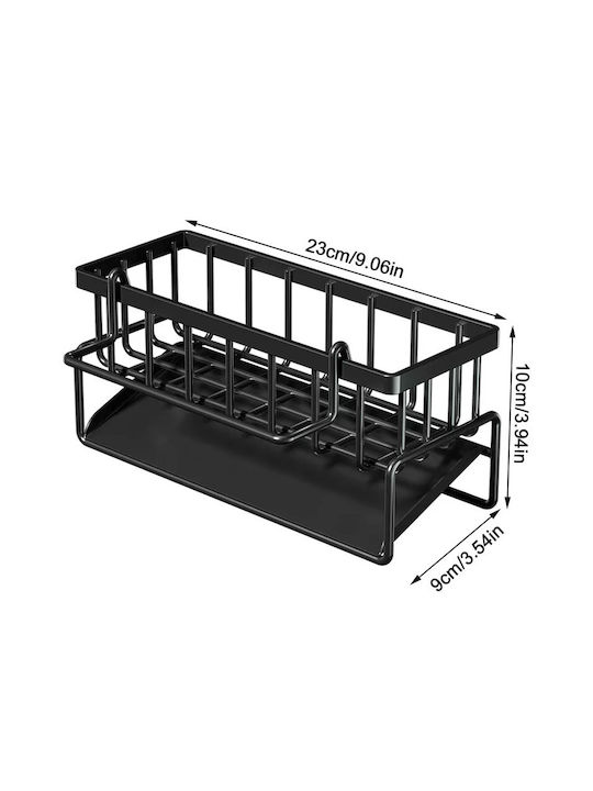 Organizator Pentru Chiuveta De Bucătărie Din Oțel Inoxidabil Negru 23x9x10cm