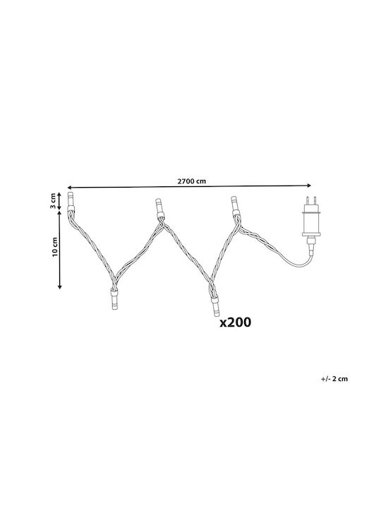 Luminite LED 27m Albă în Șir