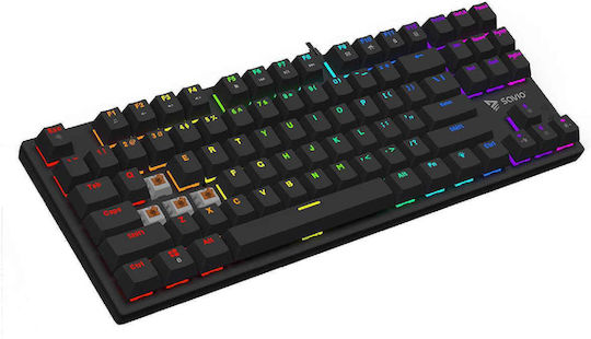 Savio Tempest X2 RGB Gaming Mechanical Keyboard Tenkeyless with Outemu Brown switches and RGB lighting (English US)