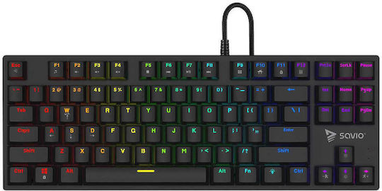 Savio Tempest X2 RGB Gaming Mechanical Keyboard Tenkeyless with Outemu Red switches and RGB lighting (English US)