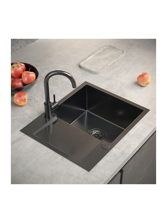 Quadron Drop-In Мивка Inox Ш60xД48см Черен