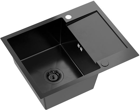 Quadron Ένθετος Νεροχύτης Inox Μ60xΠ48cm Μαύρος