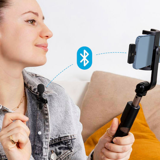 Puluz MIC-PLZ-3083B Ασύρματο Μικρόφωνο Πέτου, Clip On για Φωνητικά