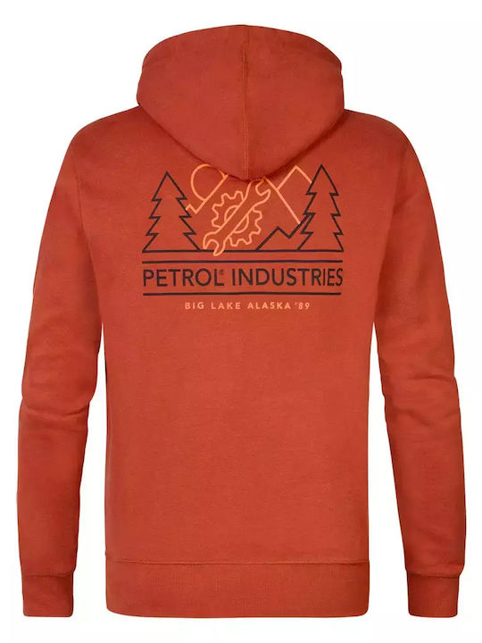 Petrol Industries Herren Sweatshirt mit Kapuze Orange