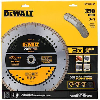 Dewalt Δίσκος Κοπής Δομικών Υλικών 350mm DT20461