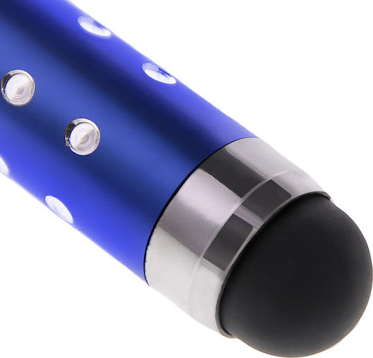 Avizar Retractable Pen with Rhinestones Απλή Γραφίδα Αφής Universal σε Μπλε χρώμα STYL-MINI-DIAM-BLUE