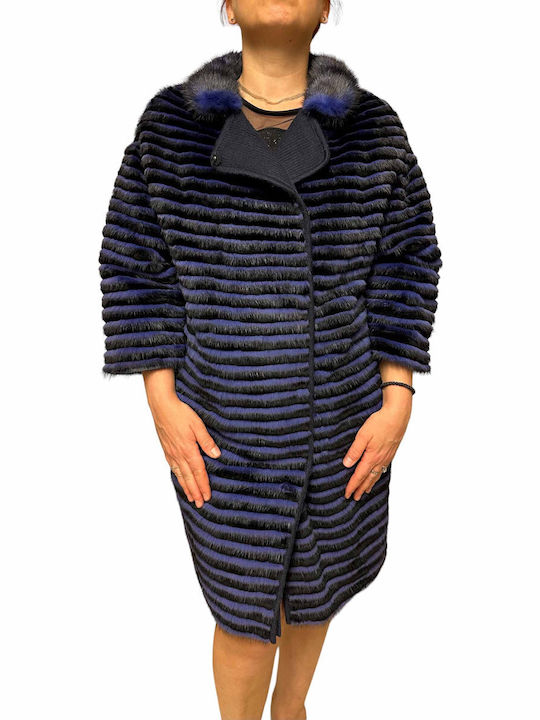 Women's Long Fur Purple-black