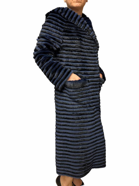 Women's Long Fur Blue