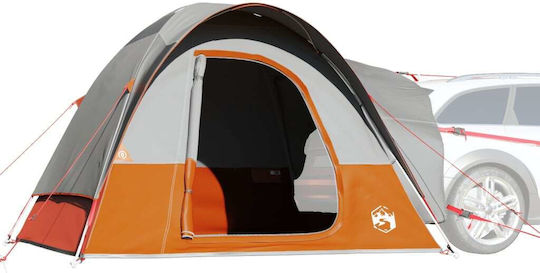 vidaXL Car Camping Tent Orange for 4 People 300x300x230cm Grey/Orange