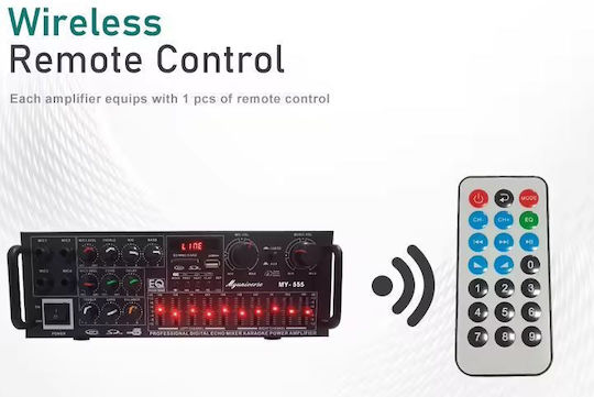 Universe Ολοκληρωμένος Ενισχυτής Hi-Fi Stereo MY-555 Καφέ