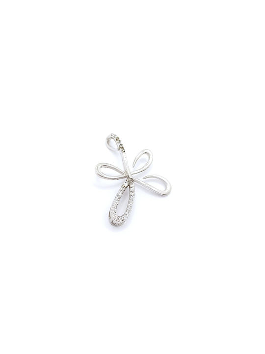 PS Silver Charm with design Butterfly from Silver with Zircon