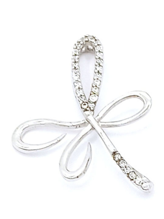 PS Silver Charm Fluture Din Argint Cu Zircon