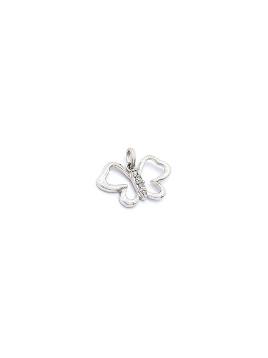 PS Silver Charm mit Design Schmetterling aus Silber mit Zirkon