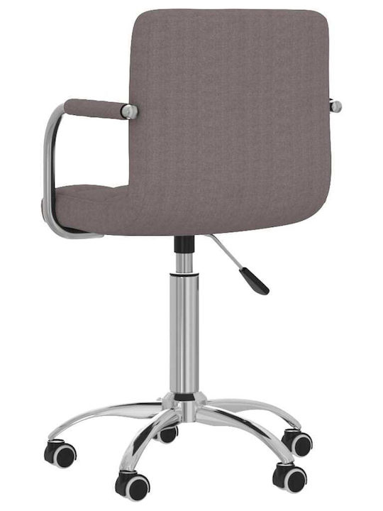 Rotating Chair Visitor with Arms & Wheels in Brown Color 50x47x74.5cm 1pcs