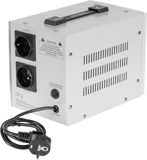 Kemot SER-2000 Voltage Regulator Servo 2000VA with 2 Sockets Current
