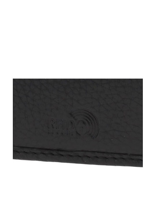 Large Leather Women's Wallet Classic with RFID Black